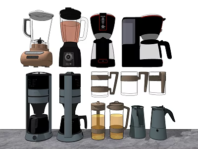 modern coffee machine water dispenser juicer coffee machine 3d model