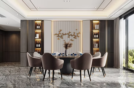Light Luxury Restaurant 3d model