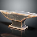 Vintage Iron Anvil With Weathered Rustic Surface And Traditional Blacksmith Craft Design 3d model