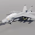 Advanced Military Fighter Jet With Mounted Weapon Systems And Aerodynamic Design 3d model