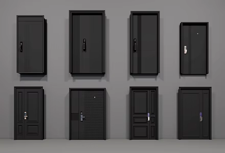 Modern security door 3d model