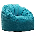 Teal Plush Bean Bag Single Sofa For Comfortable Living Room Interior