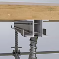 Temporary Metal Scaffold Partition With Wooden Plank Top For Space Dividing