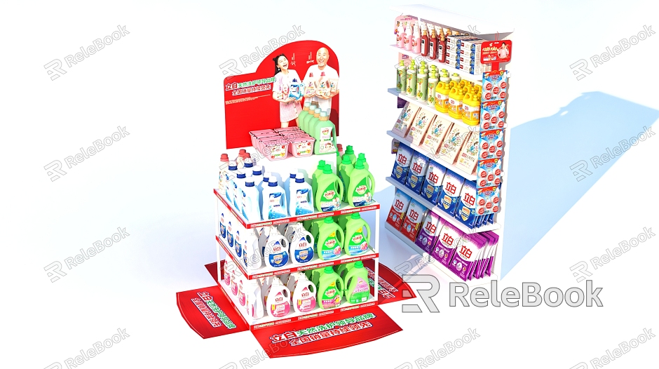 Washing powder shelf advertising rack supermarket goods model