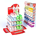 Red Promotional Household Items Display Stand With Laundry Detergent Cleaning Products And Figures