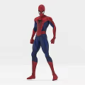 Spider Man Character In Red And Blue Suit With Spider Emblem Standing Pose