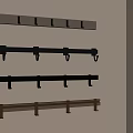 Modern clothes hook hanger hook 3d model