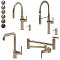 Various Modern Faucet Designs With Different Handle Styles And Metallic Finishes For Home Use