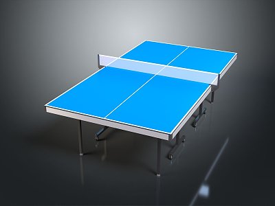 table tennis table tennis racket sports equipment 3d model