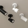 Modern Black And White Wall Mounted Downlights And Spotlights For Indoor Lighting