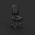 Ergonomic Black Leather Office Chair With High Back Adjustable Features And Wheels