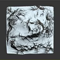 Snow Covered Mountain Themed Garden Landscape Design Featuring 3D Textured Rock Surfaces