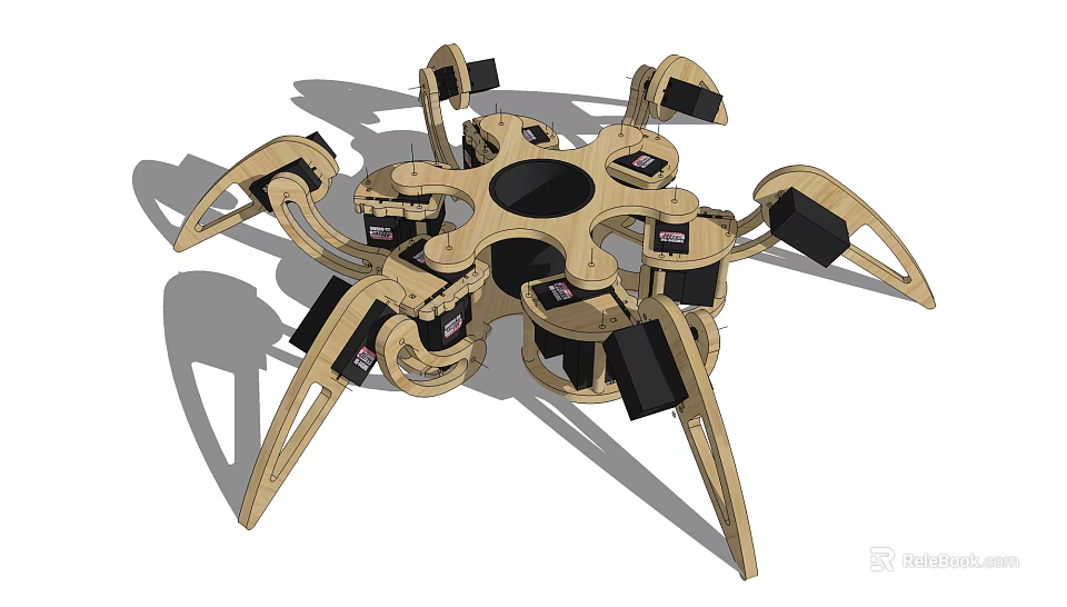 Mechanical Electric Toy With Multi Arm Structure And Rotating Interactive Parts For Kids 3d model 