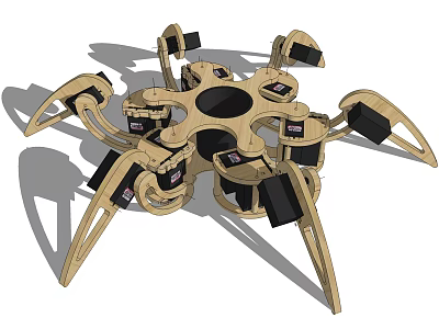 Mechanical Electric Toy With Multi Arm Structure And Rotating Interactive Parts For Kids 3d model
