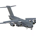 Large Gray Military Transport Aircraft With Four Engines And Wide Wings