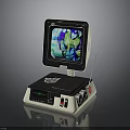 Vintage TF Electronic Device With Colorful Display Screen And Control Panel Buttons