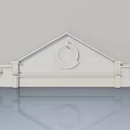 Elegant White Hinged Door With Decorative Top Design And Classic Finish