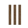 Three Brown Rustic Wooden Pillars With Natural Wood Grain And Cracks