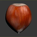 Vibrant Red Hazelnut With White Top And Smooth Glossy Surface 3d model