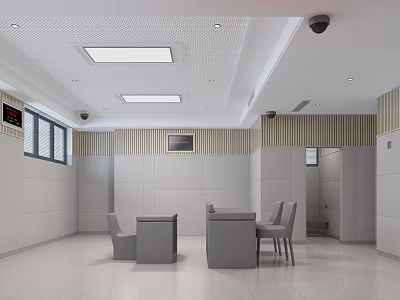 Modern Interrogation Room Indwelling Room 3d model