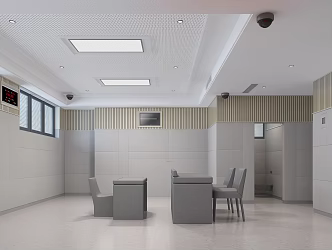 Modern Interrogation Room Indwelling Room 3d model