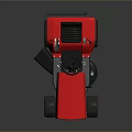 Red Agricultural Tractor With Compact Design For Efficient Mowing And Steering Wheel Seat