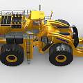 Yellow Heavy Duty Functional Vehicle With Large Bucket And Wheels For Mining Operations