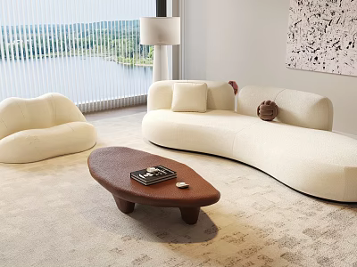 Leisure Sofa Curved Sofa Modern Sofa Cream Style Sofa Leisure Area Play Area Negotiation Area Antique Style Sofa 3d model