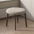 Modern Simple Dining Chair With Wooden Legs And Fabric Seat Cushion In Indoor Home Setting