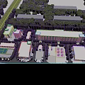 Aerial View Of Industrial Factory Park With Well Designed Layout And Surrounding Greenery