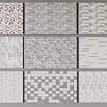 Modern Floor Tiles Assortment With Various Patterns Textures And Styles 3d model