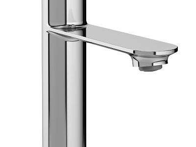 Modern Chrome Faucet With Single Handle And Sleek Design For Home Use 3d model