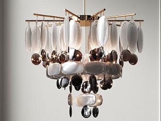 Light Luxury Chandelier 3d model