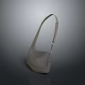 Light Colored Minimalist Shoulder Bag With Long Adjustable Strap And Stylish Design 3d model