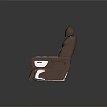 Modern Brown Leather Furniture Seats With Stitched Design Seat Belts And Armrests