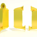 Durable Yellow Automotive Metal Parts With Holes And Bracket Structures