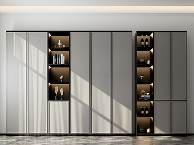 Modern Decorative Cabinet Wine Cabinet Display Cabinet 3d model