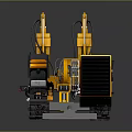 Yellow Black Tracked Drilling Equipment With Dual Drill Arms And Crawler Base