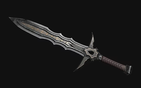 Modern Sword Long Sword Cold Weapon Sword 3d model