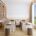 Bright Relaxing SPA Room With Massage Beds And Natural Light