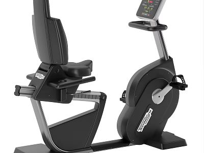 Recumbent Exercise Bike With Ergonomic Seat Digital Display Screen And Adjustable Pedals For Home Fitness 3d model