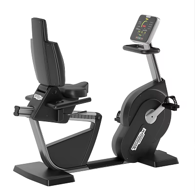 Recumbent Exercise Bike With Ergonomic Seat Digital Display Screen And Adjustable Pedals For Home Fitness 3d model