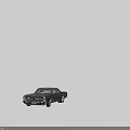 Vintage Car Driving Through Snowy Mountains And Glacier In Open Landscape
