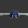 Futuristic Robot Character With Blue Hair And Mechanical Humanoid Body Design