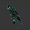 Sci Fi Tactical Figure Wearing Black Suit And Helmet Running In Gray Background