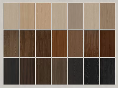 Various Wooden Wall Panels With Different Wood Grain And Color Options For Interior 3d model