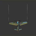 Colorful Model Airplane With Vibrant Colors Propellers Detailed Wings And Toy Design