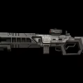 Futuristic Tactical Weapon With Advanced Scope And Mechanical Structure Design