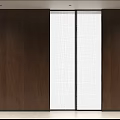 Minimalist Entryway Hallway Design With Wooden Panels And White Sliding Screens