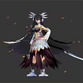Fantasy Characters And Magical Creatures In Elegant Outfits With Dynamic Stances And Mythical Elements 3d model